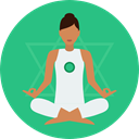 Relaxing, Poses, Lotus Position, Sports And Competition, Yoga, exercise, meditation, pilates MediumSeaGreen icon