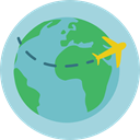 Maps And Location, Geography, worldwide, Planet Earth, global, travel LightBlue icon