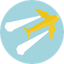 Aeroplane, airplane, Plane, transport, flight, Airport, transportation LightBlue icon