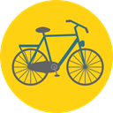 Bike, Antique, Bicycle, vintage, transportation, transport Gold icon