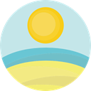 Summertime, warm, summer, meteorology, sun, weather, nature, Sunny PowderBlue icon