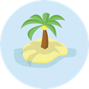 nature, Beach, summer, tropical, Summertime, Palm Tree, Botanical Lavender icon