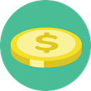 Business, Money, coin, Cash, Currency, Business And Finance, Commerce And Shopping CadetBlue icon