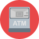 Business, Money, machine, Atm, cash machine, Cash Point, Commerce And Shopping Tomato icon