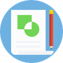 document, File, finances, Business And Finance, Archive, chart, Stats, Pie chart CornflowerBlue icon