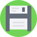 interface, storage, digital, disquette, button, save, tool, Data, Tools And Utensils YellowGreen icon