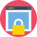 Browser, password, security, web, interface, privacy, webpage, Web Security IndianRed icon