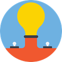Light bulb, Idea, electricity, illumination, technology, invention, Seo And Web CornflowerBlue icon