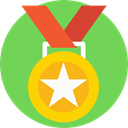 award, medal, winner, Champion, Sports And Competition YellowGreen icon