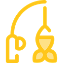 Hook, Fishing, steel, Sports And Competition, sport Gold icon