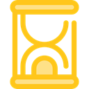 Clock, time, miscellaneous, Hourglass, waiting, Tools And Utensils, Time And Date Gold icon