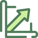 statistics, growth, Benefits, graphics, Arrow, Business, Stats, Diagram, Seo And Web DimGray icon