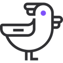 media, Logo, share, sharing, bird, Social, twit Black icon