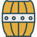 Barrels, Farme, Food And Restaurant, tool, barrel, Farming, Tools And Utensils Goldenrod icon