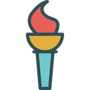 Flame, sports, torch, olympic, Sports And Competition, Games, fire Black icon