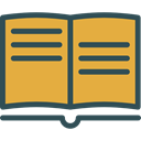 Book, Books, Library, education, reading, study, Literature, open book Goldenrod icon