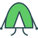 Holidays, woods, rural, nature, Camping, Forest, Tent MediumSeaGreen icon