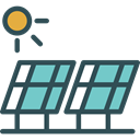 power, technology, Solar Energy, Ecology And Environment, Ecological, Renewable Energy, Solar Panels, Solar Panel DarkSlateGray icon