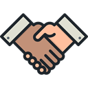Business, Agreement, Handshake, Hands And Gestures, Gestures, Shake Hands, Cooperation Black icon