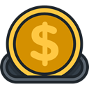 Business And Finance, Business, Money, coin, Coins, Dollar, investment, finances DarkSlateGray icon