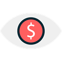 greed, banking, Dollar Symbol, Seo And Web, Business, Eye, Dollar, Bank WhiteSmoke icon