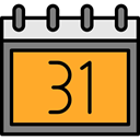 Calendar, date, event, halloween, October, Time And Date Goldenrod icon