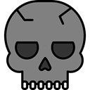 skull, halloween, horror, Terror, spooky, scary, fear Gray icon