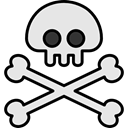 miscellaneous, halloween, poison, pirate, Skull And Bones, Jolly Roger Gainsboro icon