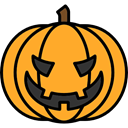 Terror, spooky, scary, fear, halloween, pumpkin, horror Goldenrod icon