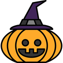 halloween, pumpkin, horror, Terror, spooky, scary, fear Goldenrod icon