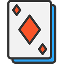 gambling, Cards, poker, gaming, Diamonds, Casino, Bet WhiteSmoke icon