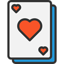 gambling, Hearts, gaming, Casino, Bet, Cards, poker WhiteSmoke icon