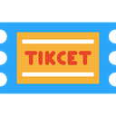 show, Ticket, travel, tickets, pass, entertainment DodgerBlue icon