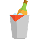 Alcohol, Bucket, food, champagne, Celebration, Alcoholic Drinks, Food And Restaurant Black icon