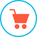 commerce, shopping cart, Supermarket, online store, Shopping Store, Commerce And Shopping Tomato icon