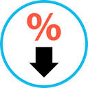 ecommerce, sale, Discount, percentage, Commerce And Shopping DeepSkyBlue icon