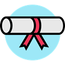education, degree, diploma, Certification PaleTurquoise icon