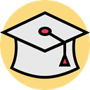 education, graduation, university, college, mortarboard Khaki icon