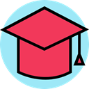mortarboard, education, graduation, university, college Tomato icon