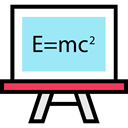 school, science, education, Blackboard PaleTurquoise icon