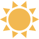 sun, weather, nature, Sunny, warm, summer, meteorology, Summertime SandyBrown icon