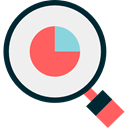 search, magnifying glass, Stats, Analytics, Loupe, Seo And Web WhiteSmoke icon