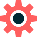 cogwheel, Tools And Utensils, Gear, settings, miscellaneous, configuration Tomato icon
