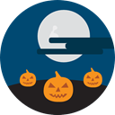 Frightening, halloween, horror, Terror, spooky, scary, fear, pumpkins MidnightBlue icon