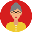 Avatar, Social, user, woman, profile Crimson icon