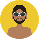 Avatar, Social, Man, user, profile Goldenrod icon