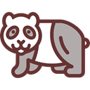 panda, Animals, Wild Life, Animal Kingdom SaddleBrown icon