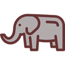 elephant, zoo, Animals, mammal, Wild Life, Animal Kingdom DarkGray icon