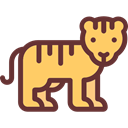 Animal, Tiger, zoo, Animals, Wild Life, Animal Kingdom SandyBrown icon