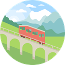 scenery, Funicular, Tramway, transportation, nature, landscape DarkKhaki icon